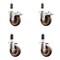 Service Caster 4 Inch 316SS High Temp Glass Filled Nylon 1-1/4 Inch Stem Caster Lck Brake, 2PK SS316TTLEX20S414-GFNSHT-2-S-2-114 - alternate 1